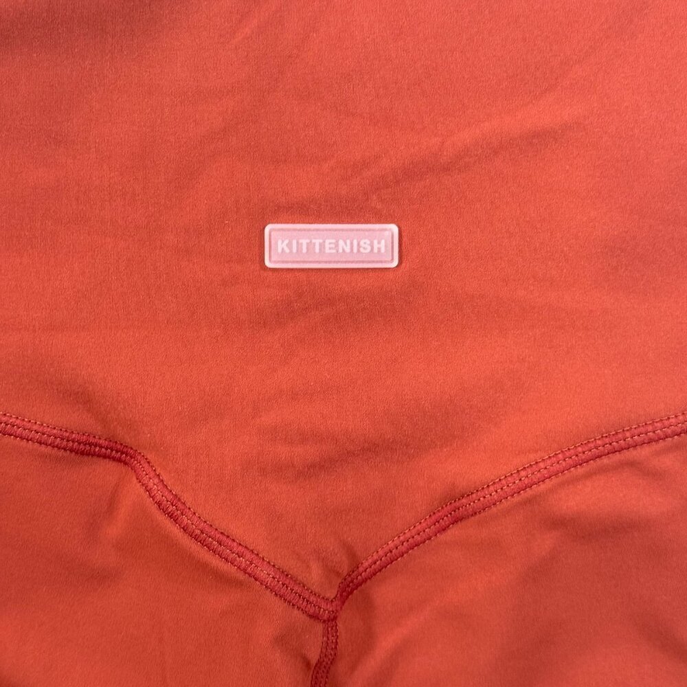 Kittenish womens burnt orange leggings size large gym workout yoga - Picture 9 of 9